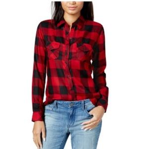 NEVER BEEN WORN Red Plaid Button Down Shirt